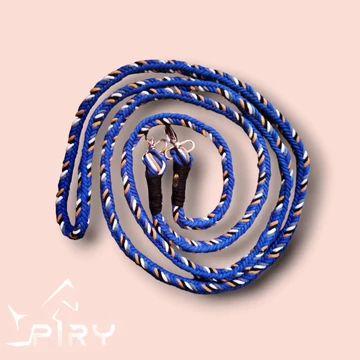 Kék-fekete-barna-szürke kerek fonott kantárszár