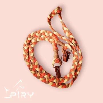 Narancssárga lapos fonott kantárszár