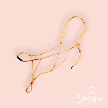 Narancssárga - fekete csomózott kötőfék