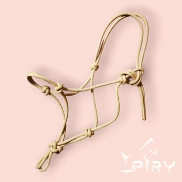 Vaj bézs csomózott kötőfék