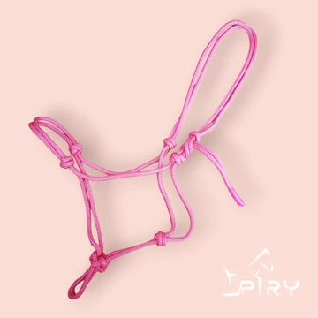 Neon Pink csomózott kötőfék FULL