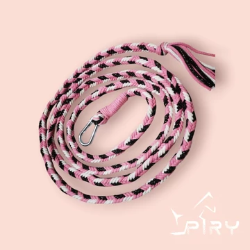 Black Pink kerek fonott kiképzőszár vezetőszár, póráz