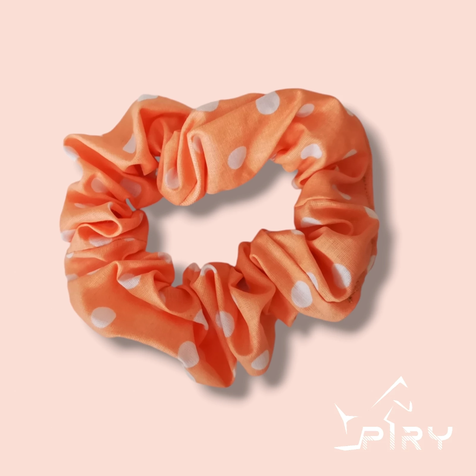 Peach summer Scrunchie hajgumi