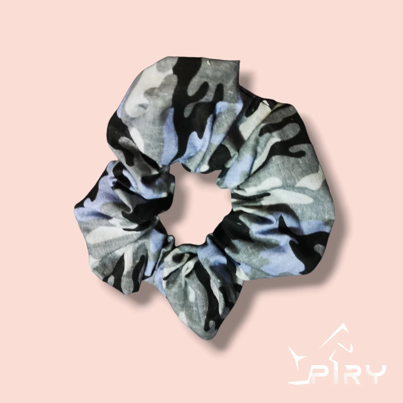 Army Blue Scrunchie hajgumi